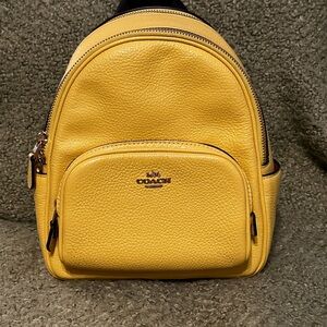 Coach Vibrant Yellow Leather Backpack